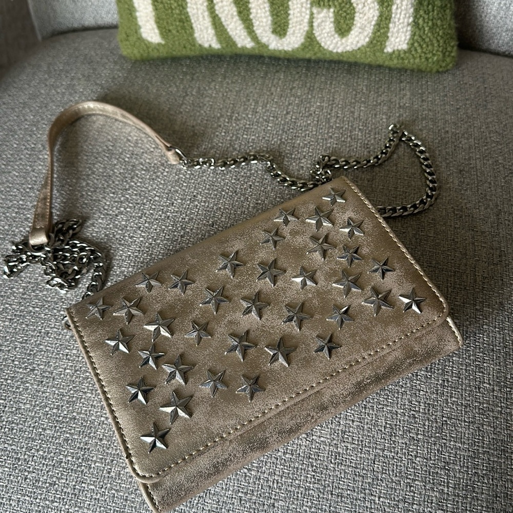 Chelsea 28 “Alexa Stars” Faux Leather Wallet on Chain Purse